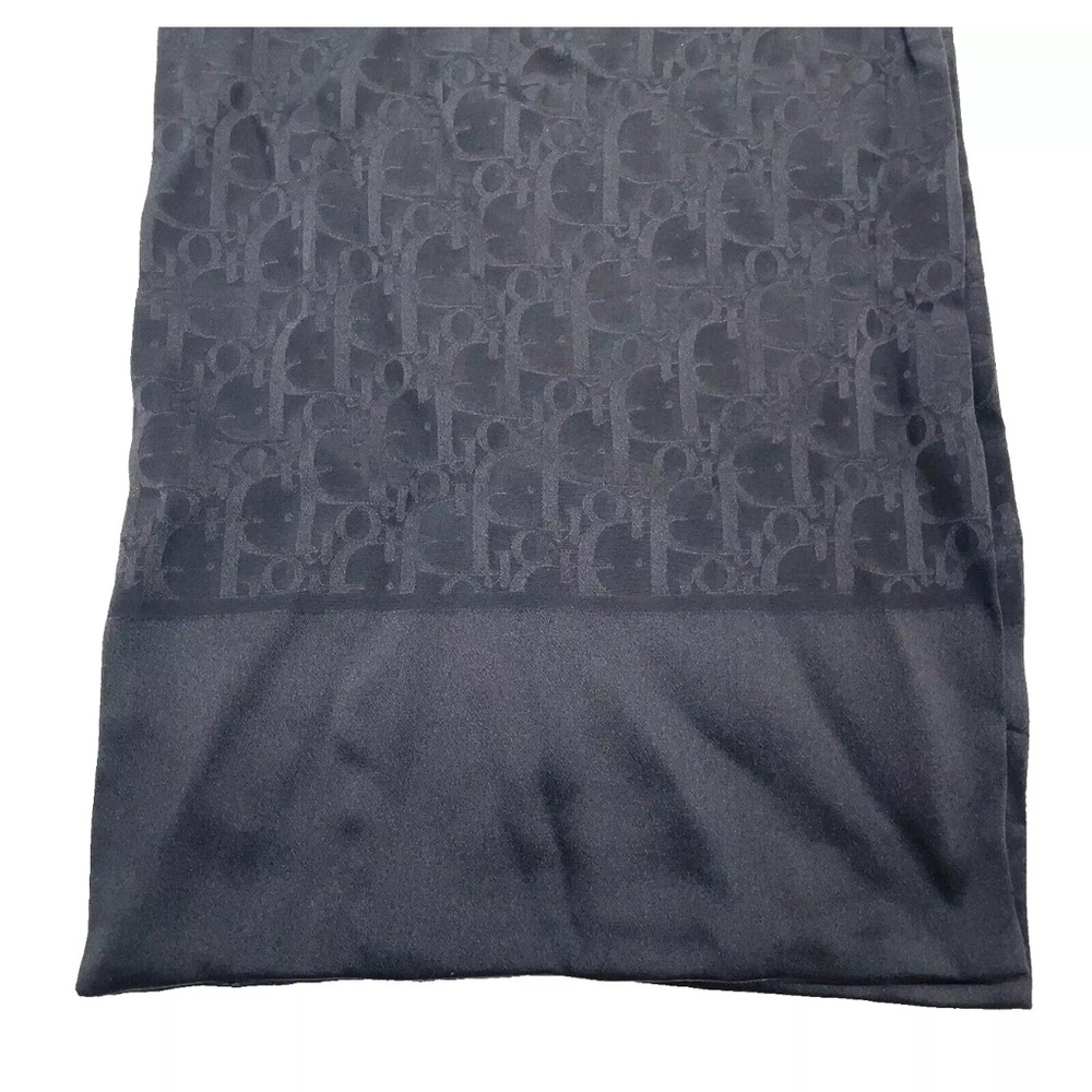 Authentic Christian Dior Carré 90 Black Silk Scarf W/Box (DCO) - Picture 6 of 12